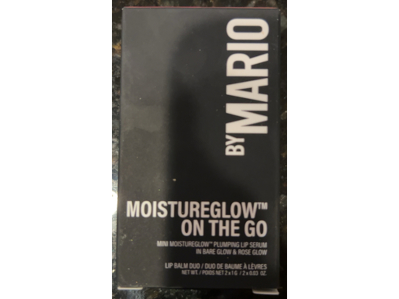 Make Up Mario Mini MoistureGlow On The Go Plumping Lip Serum Duo, Bare Glow & Rose Glow, 0.03 oz/1.6 g