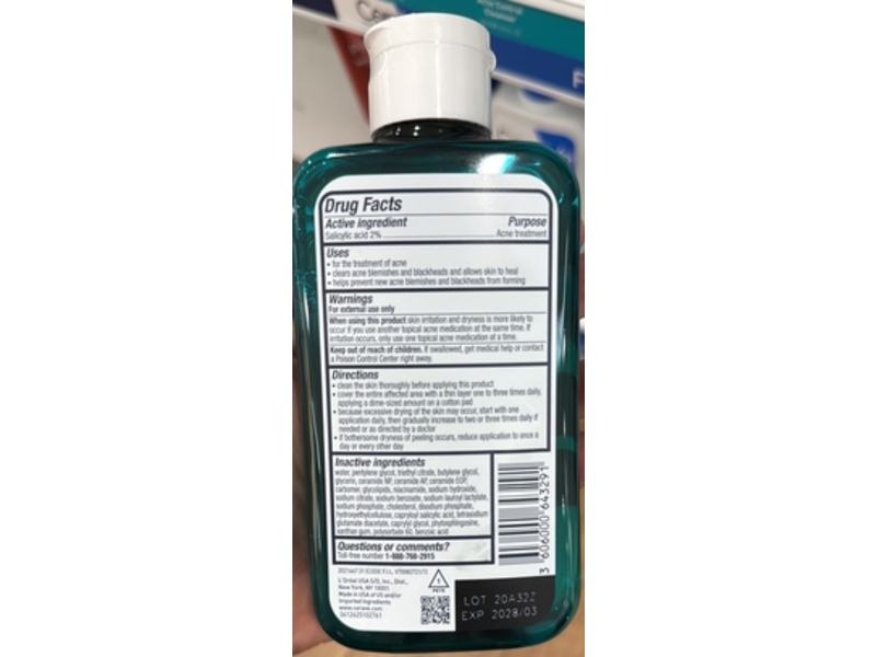 CeraVe Bha Exfoliating Toner, 2% Salicylic Acid, 8 fl oz/237 mL