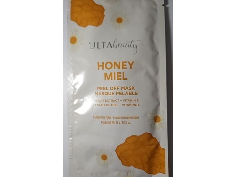 Ulta Beauty Honey Miel Peel Off Mask, Honey Extract + Vitamin E, 0.52 oz/15 g