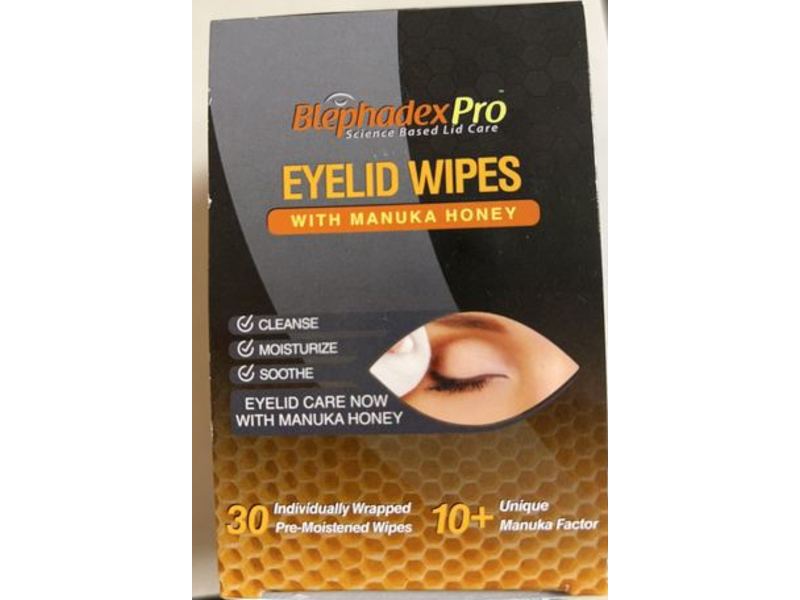 Blephadex Pro Eyelid Wipes, Manuka Honey, 40 Count