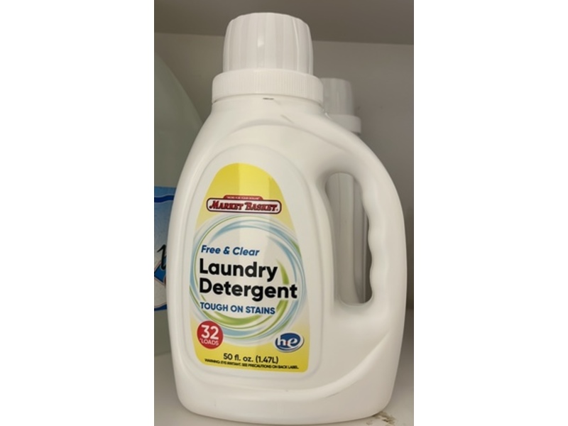 Market Basket Laundry Detergent, Free & Clear, 32 Loads, 50 fl oz/1.47 L