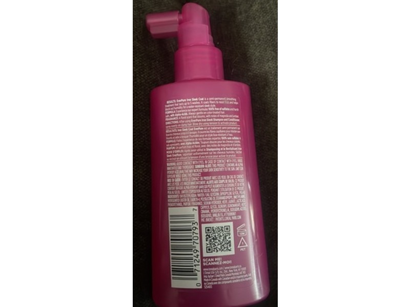 L'Oreal Paris Ever Pure Iron Sleek Coat Anti Frizz Spray, Alpha-Acids, 5.1 fl oz/150 mL