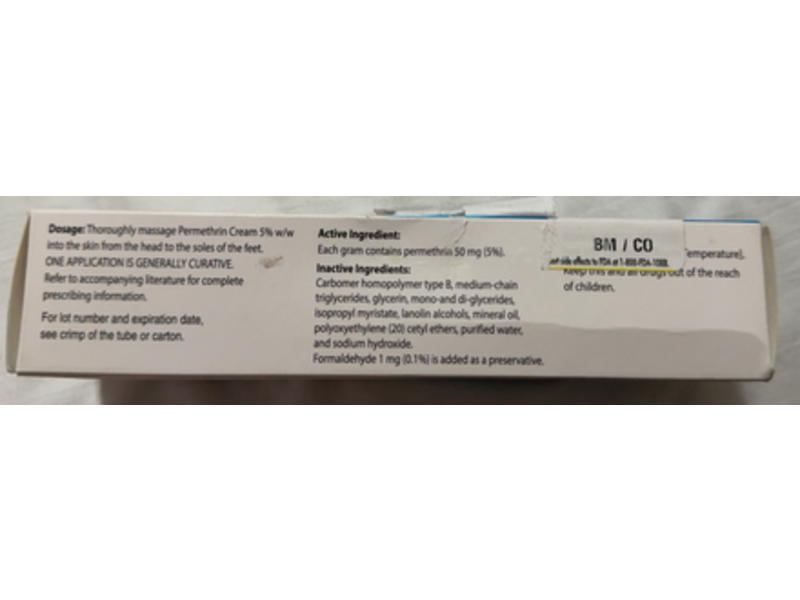 Permethrin 5% Cream, 60 g Encube Ethicals (RX)