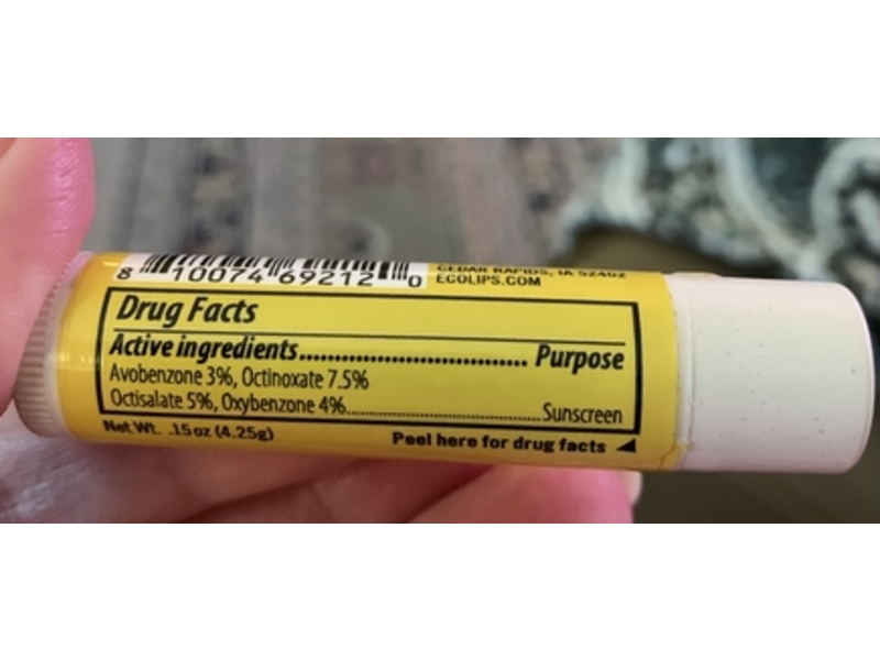 Eco Lips Plant Pods Sunscreen Lip Balm, SPF 30 Vanilla, 0.15 oz/4.25 g