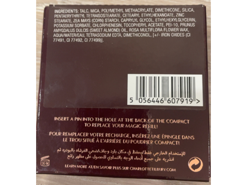 Charlotte Tilbury Airbrush Flawless Finish Complexion Perfecting Micro Powder, 2 Medium, 0.28 oz/8 g