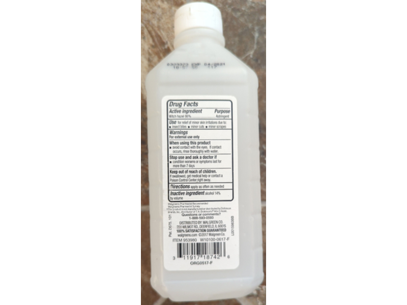 Walgreens Witch Hazel Astringent For Face & Body, 16 fl oz/473 mL