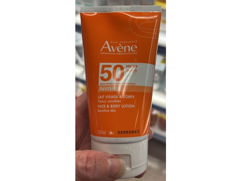 Avene Invisible Face & Body Lotion, SPF 50, 150 mL