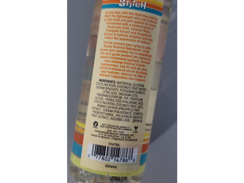 Wet n Wild Stitch No Bad Days Hydrating Setting Mist, 3.45 fl oz/102 mL