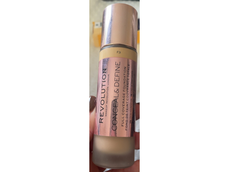 Revolution Conceal & Define Full Coverage Foundation, F3, 0.8 fl oz/23 mL