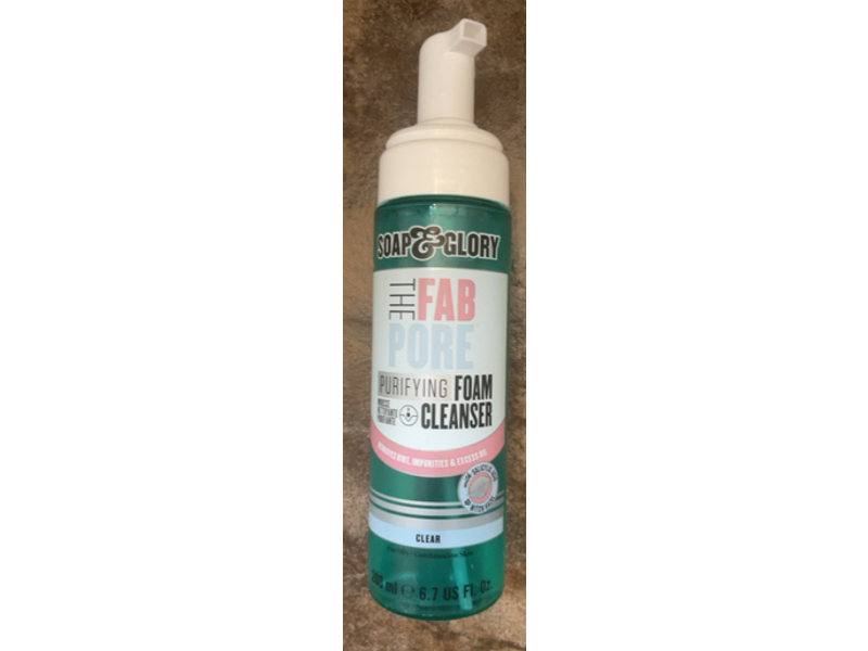 Soap & Glory The Fab Pore Purifying Foam Cleanser, Clear, 6.7 fl oz/200 mL