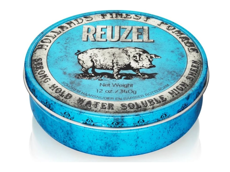 Reuzel Blue Strong Hold High Sheen Pomade, 12 fl oz/340 g