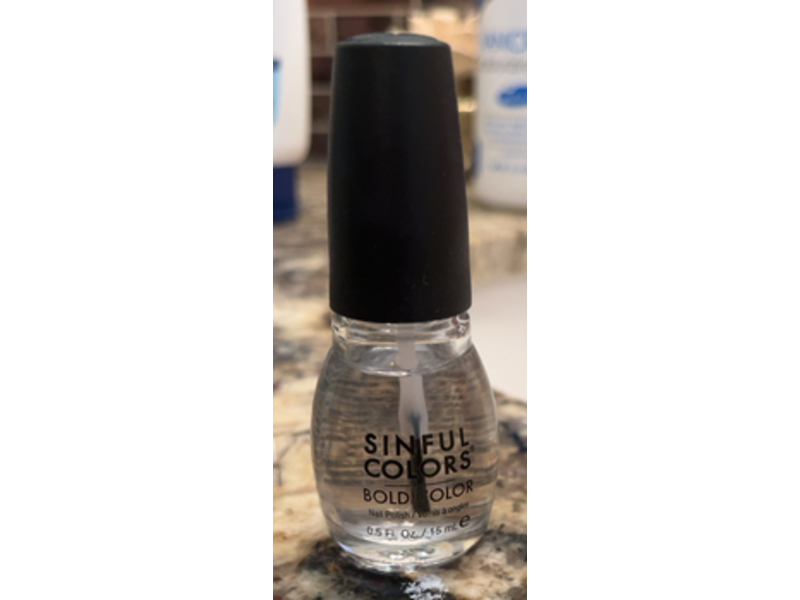 Sinful Colors Bold Color Nail Polish, Clear Coat, 0.5 fl oz/15 mL