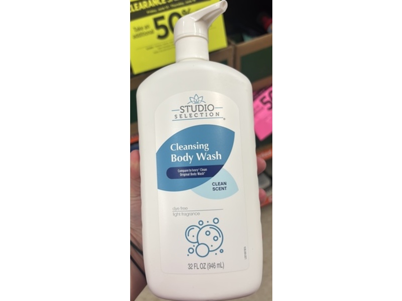 Studio Selection Cleansing Body Wash, Clean Scent, 32 fl oz/946 mL