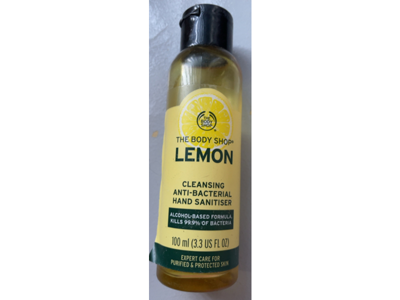 The Body Shop Cleansing Anti-Bacterial Hand Sanitiser, Lemon, 3.3 fl oz/100 mL