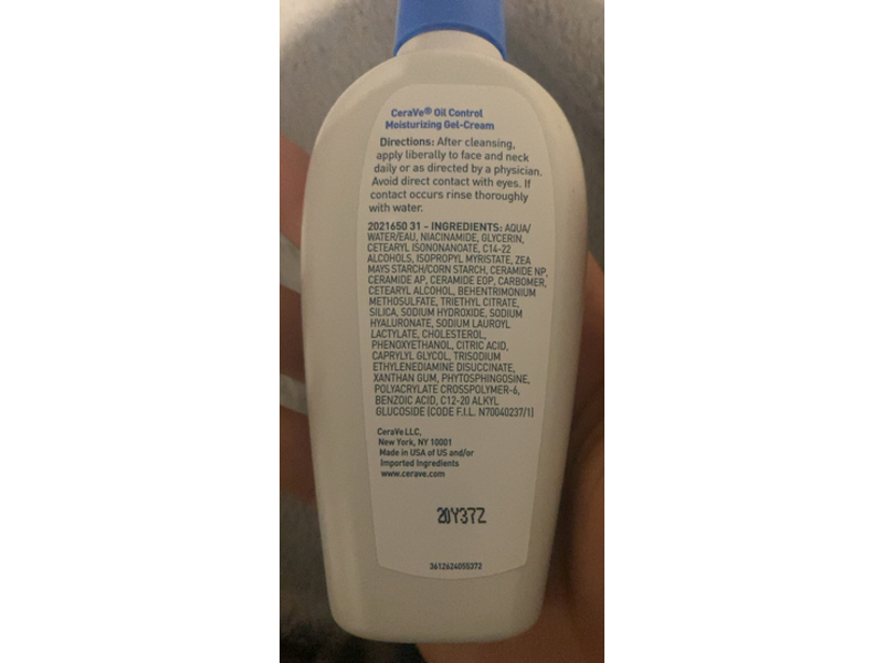 CeraVe Oil Control Moisturizing Gel-Cream, 3 fl oz/89 mL