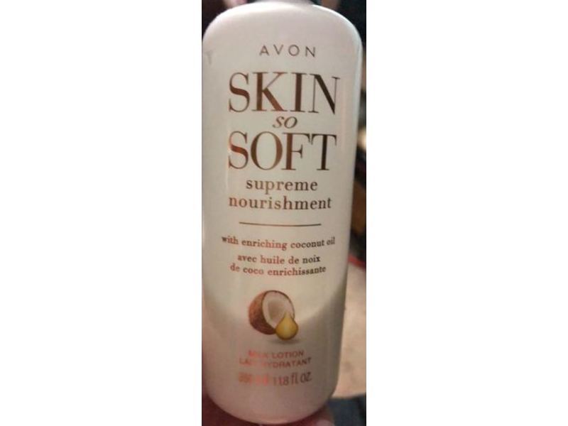 Avon Skin So Soft Supreme Nourishment Milk Lotion, Enriching Coconut Oil, 11.8 fl oz/350 mL