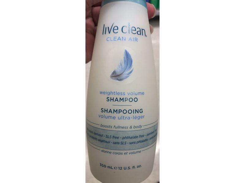 Live Clean Clean Air Weightless Volume Shampoo, 12 fl oz/350 mL