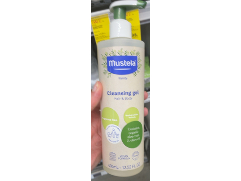 Mustela Hair & Body Cleansing Gel, 13.52 fl oz/400 mL
