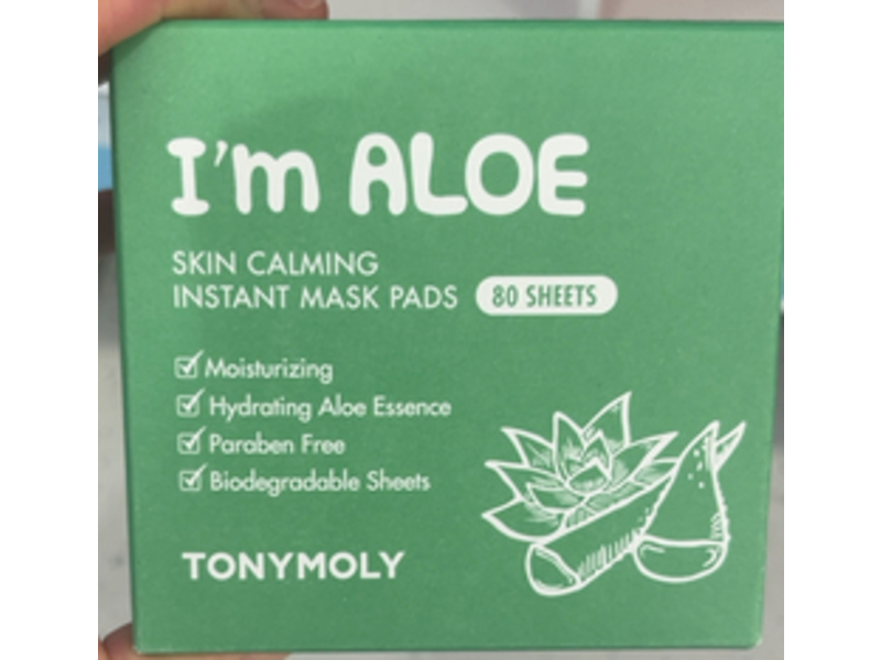 Tonymoly I'm Aloe Mask Pads, 4.23 oz/120 g, 80 Counts