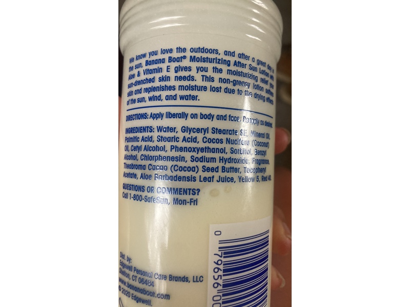 Banana Boat Moisturizing After Sun Lotion, Aloe And Vitamin E, 16 fl oz/473 mL