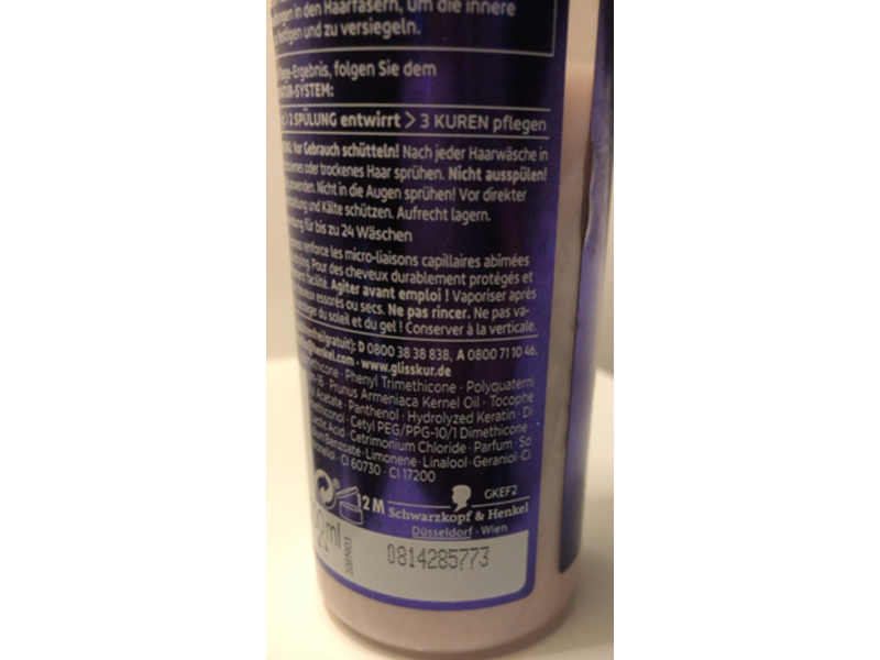 Schwarzkopf Gliss Kur Hair Repair, Keratin Serum + Omega Plex, 200 mL