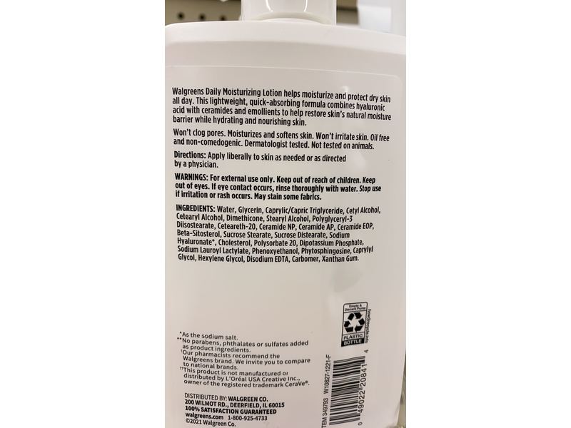 Walgreens Daily Moisturizing Lotion, Fragrance-Free, 16 fl oz/473 mL