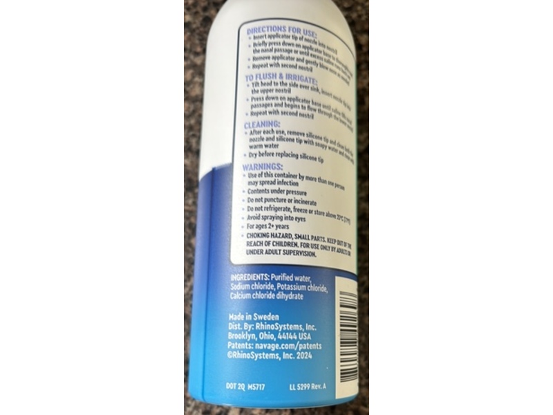 Navage Saline Nasal Mist, 5 fl oz/142 g