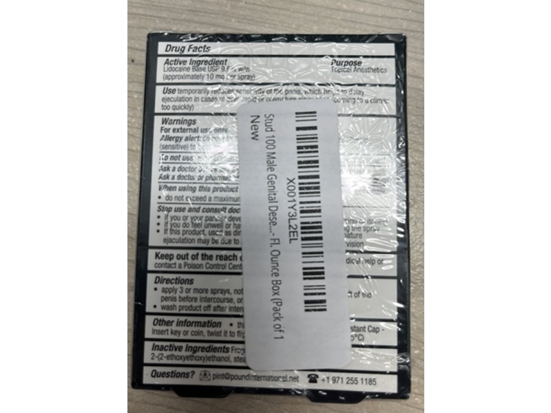 Stud 100 Male Genital Desensitizer Spray, 0.44 fl oz/13 mL