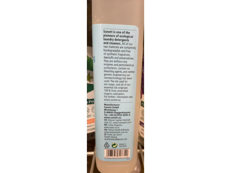 Sonett Dishwashing Liquid, 17 fl oz/0.5 L