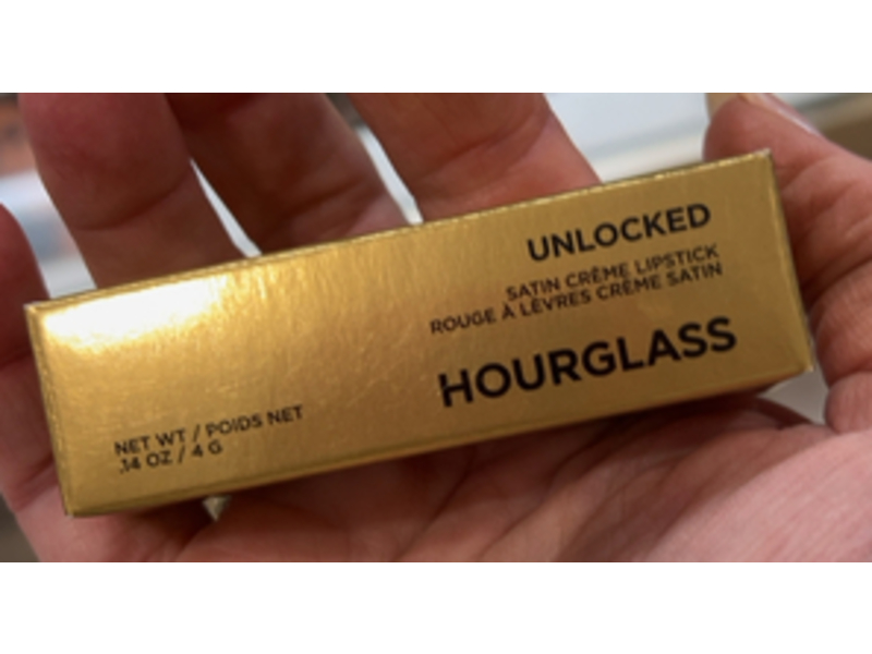 Hourglass Unlocked Satin Creme Lipstick, Tropic 332, 0.14 oz/4 g