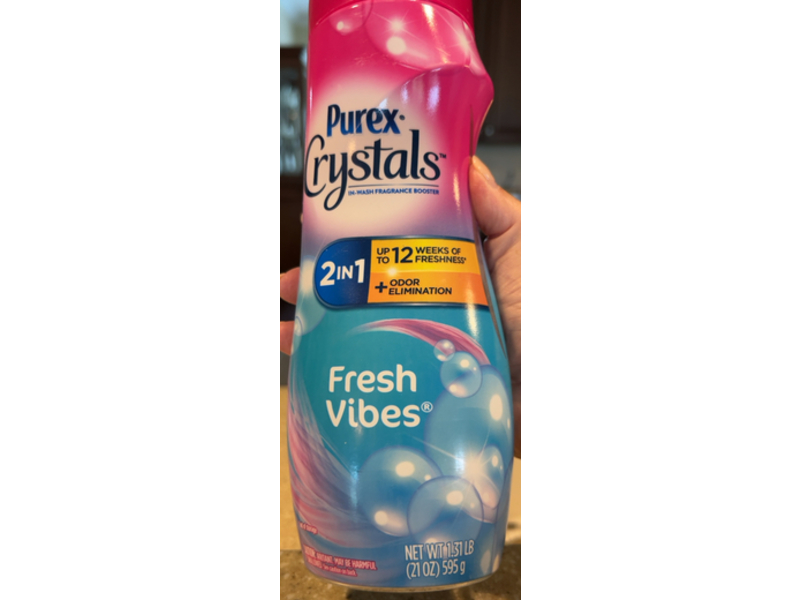 Purex Crystals In Wash Fragrance Booster, Fresh Vibes, 21 oz/595 g, Pack Of 4