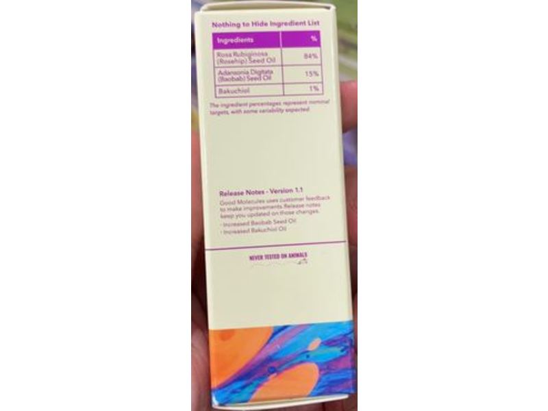 Good Molecules Bakuchiol Oil Blend for Oliy Skin, 0.40 fl oz/12 mL