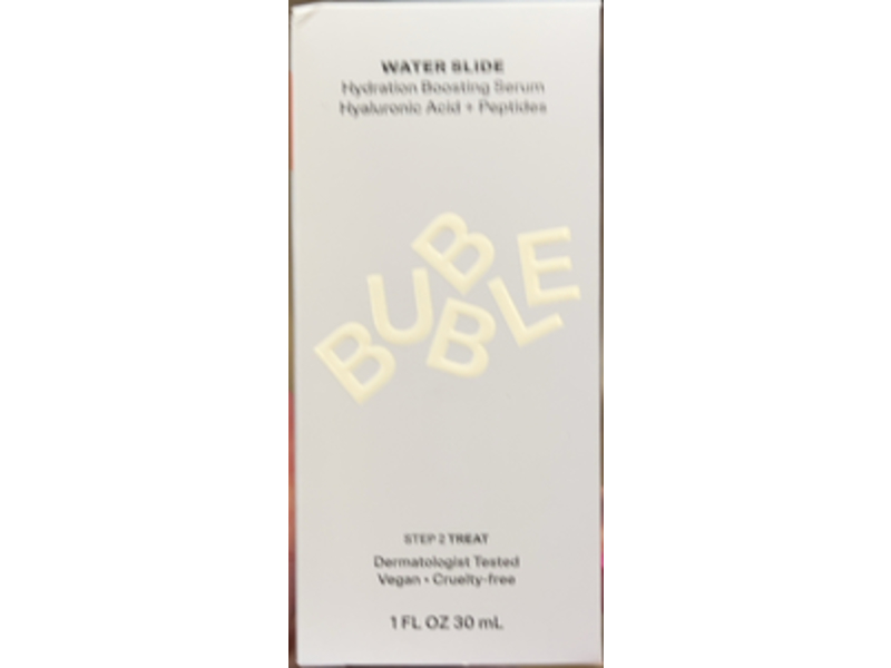 Bubble Water Slide Hydration Boosting Serum, Hyaluronic Acid + Peptides, 1 fl oz/30 mL