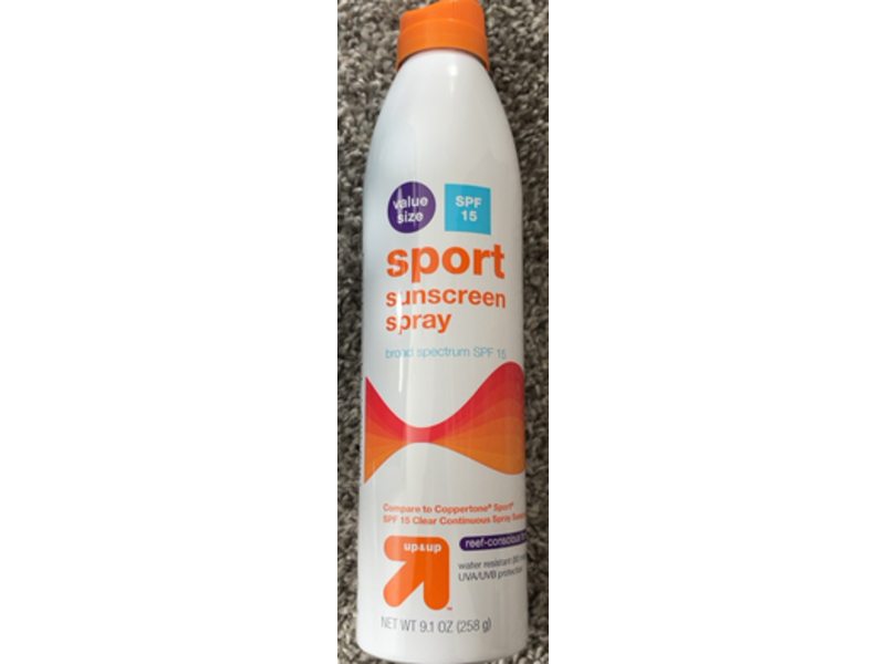 Up & Up Sport Sunscreen Spray, SPF 15, 9.1 oz/258 g