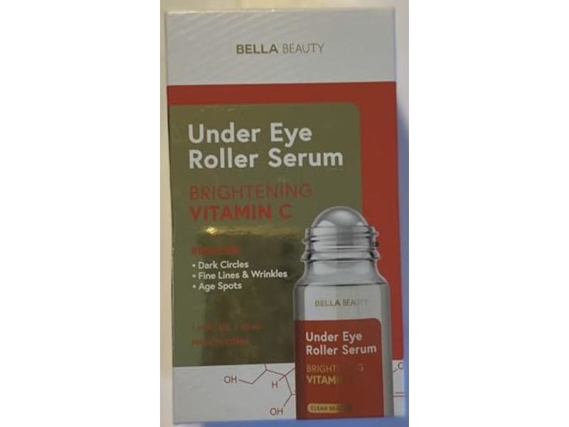 Bella Beauty Under Eye Rollers Serum, Vitamin C, 1.69 fl oz/50 mL