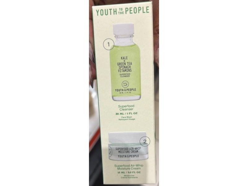 Youth To The People Daily Skin Health Youth Duo, Superfood Cleanser & Air Whip Face Moisturizer