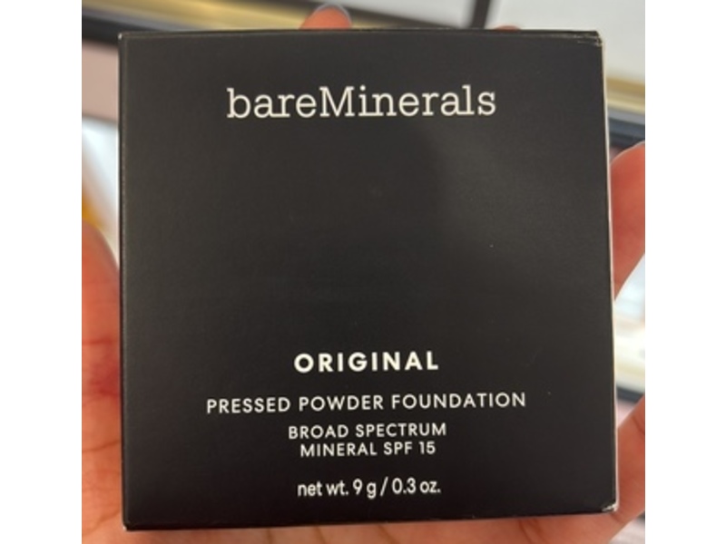 BareMinerals Original Pressed Powder Foundation, SPF 15, Golden Tan 20, 0.3 oz/ 9 g