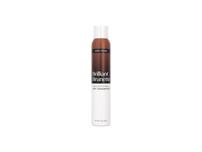 John Frieda Tinted Root Refresh Dry Shampoo, Brilliant Brunette, 5.1 oz/145 g