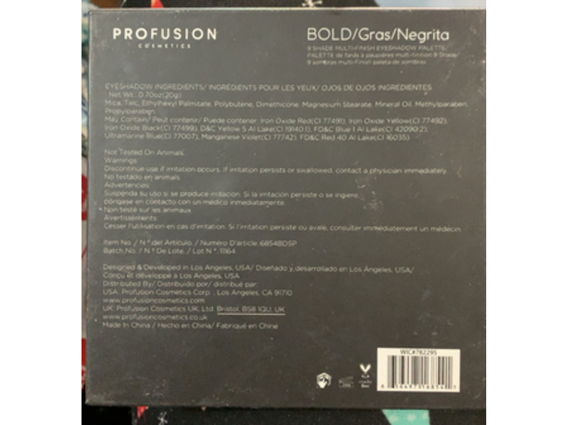 Profusion Cosmetics Multi-finish Eyeshadow Palette, Bold