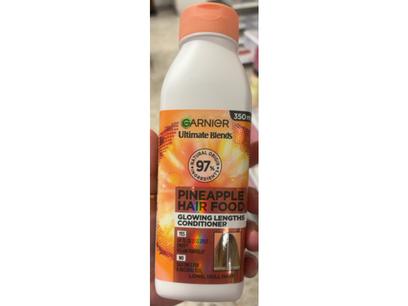 Garnier Ultimate Blends Hair Food Glowing Lengths Conditioner, Pineapple, 350 mL