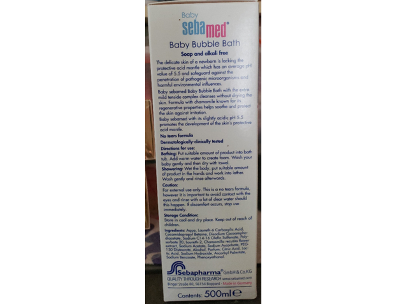 SebaMed Baby Bubble Bath, 500 mL