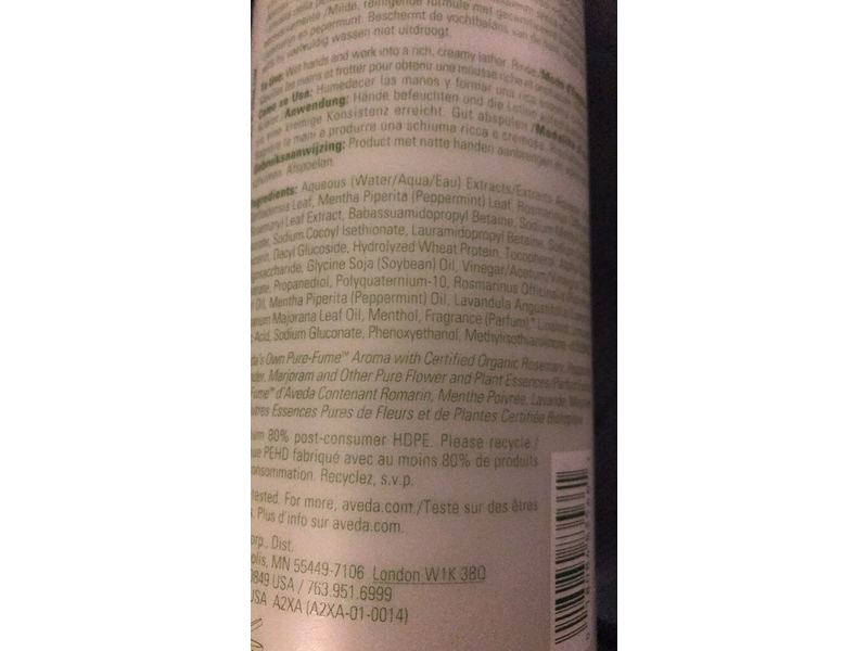 Aveda Hand And Body Wash, Rosemary Mint, 33.8 fl oz/1 L