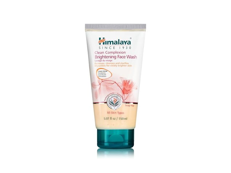 Himalaya Clean Complexion Brightening Face Wash, Pomegranate + Cucumber, 5.07 fl oz/150 mL
