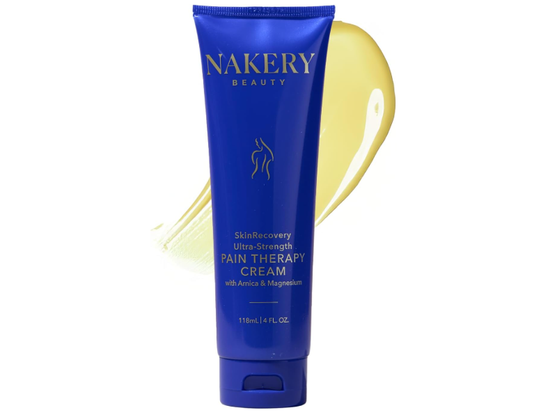 Nakery Beauty SkinRecovery Ultra-Strength Pain Therapy Cream, Arnica & Magnesium, 4 fl oz/118 mL