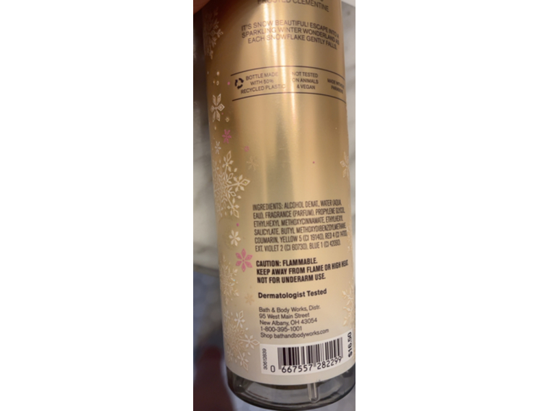 Bath & Body Works Fine Fragrance Mist, Snowflakes & Cashmere, 8 fl oz/236 mL