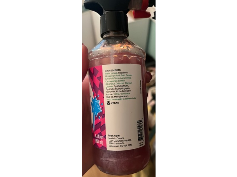 Lush Glitter Mist Spray, Snow Fairy, 8.4 fl oz/250 mL