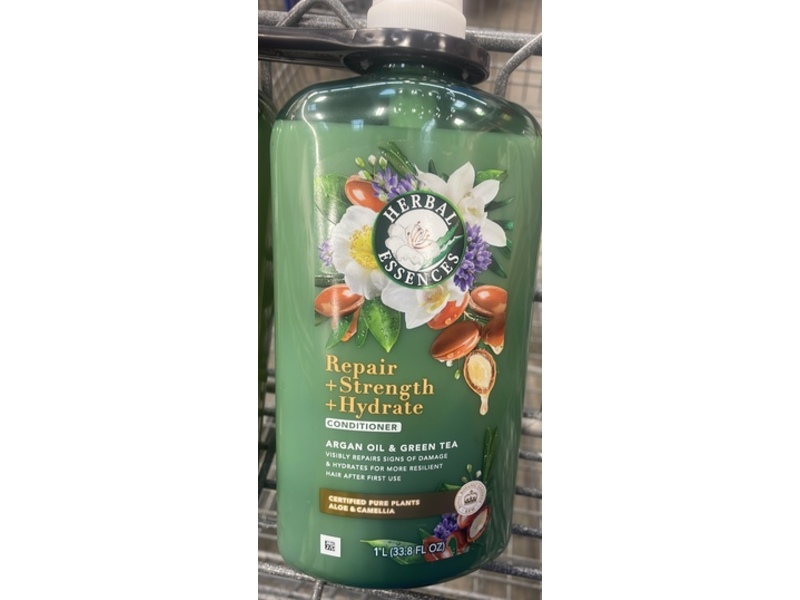 Herbal Essences Repair + Strength + Hydrate Conditioner, Argan Oil & Green Tea, 33.8 fl oz/1 L