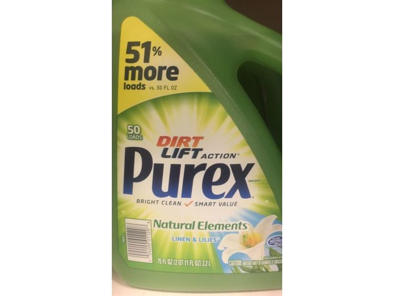 Purex Dirt Lift Action Detergent, Linen & Lilies, 50 Loads, 75 fl oz/2.2 L