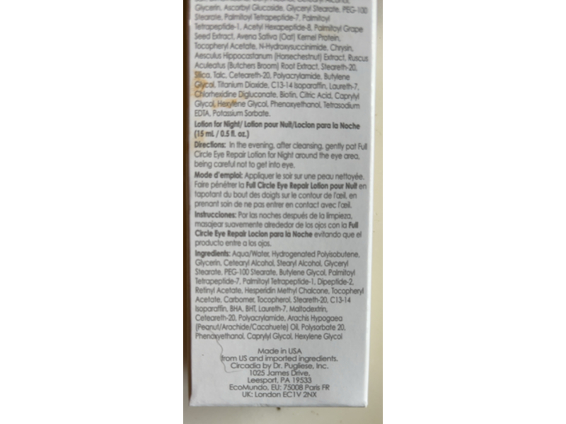 Circadia Full Circle Day & Night Eye Repair Lotions, 1.0 fl oz/30 mL