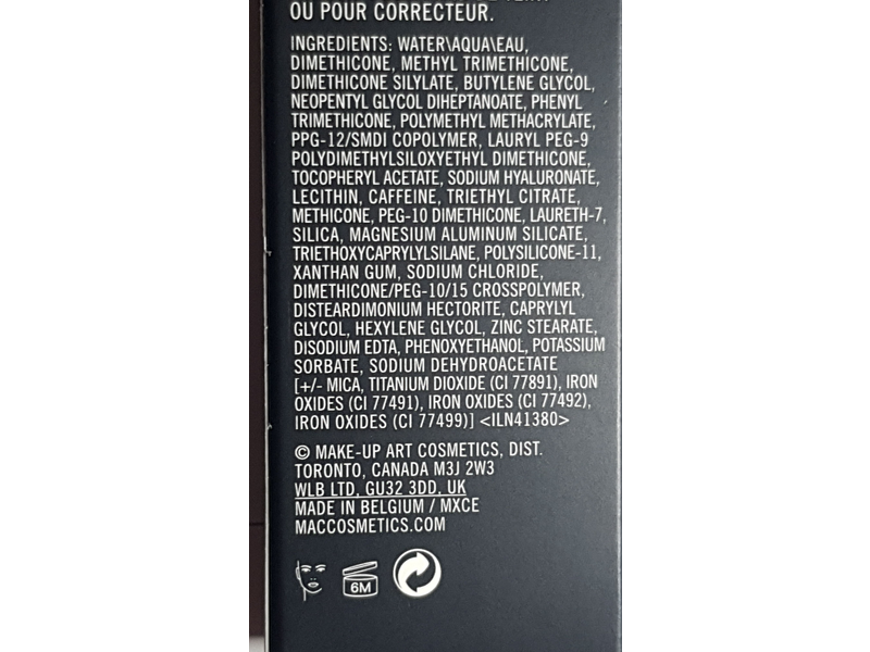 M.A.C Pro Longwear Nourishing Foundation, Waterproof, Nc18, 0.84 fl oz/25 mL